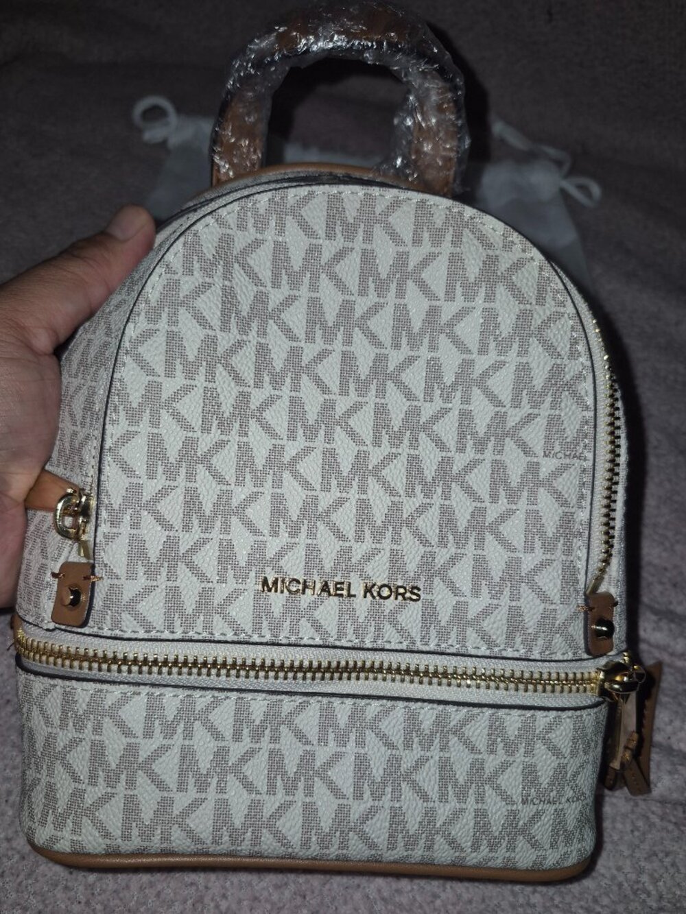 Leather backpack